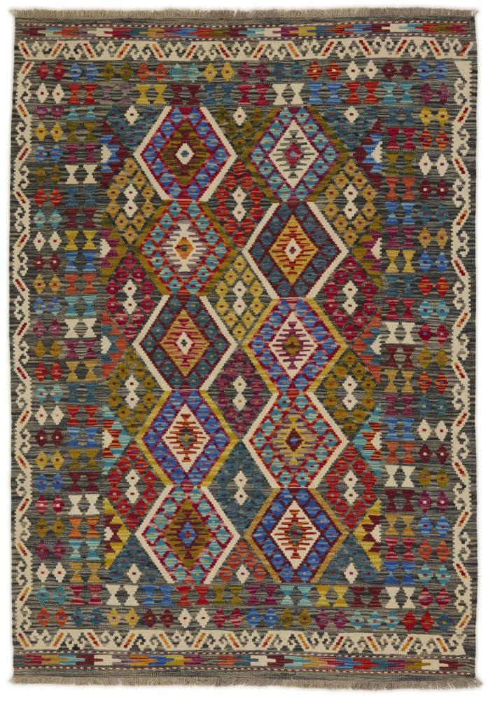Alfombra afgana Kilim Afghan 212x148 212x148, Alfombra persa Tejido a mano