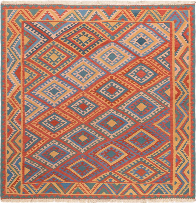 Perzisch tapijt Kilim Fars 196x195 196x195, Perzisch tapijt Handgeweven