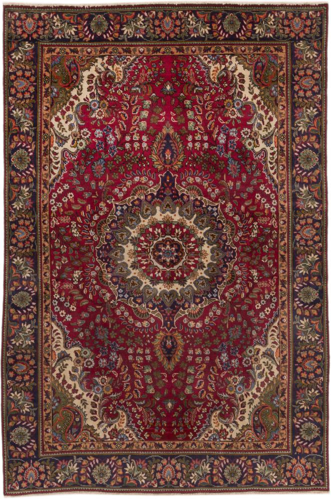 Tapete persa Tabriz Patina 9'3"x6'2" 9'3"x6'2", Tapete persa Atado à mão