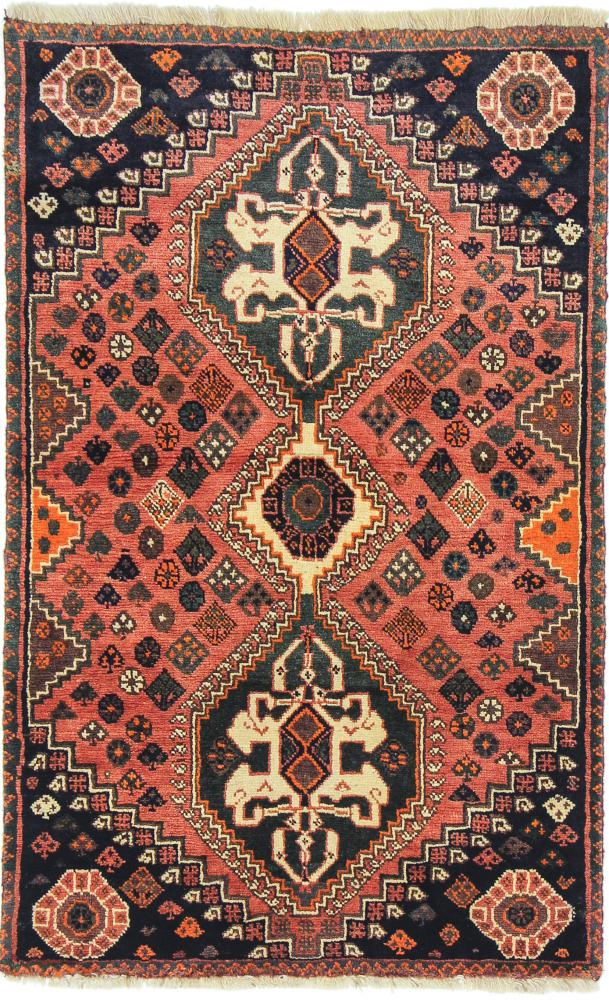 Tapete persa Ghashghai 146x93 146x93, Tapete persa Atado à mão