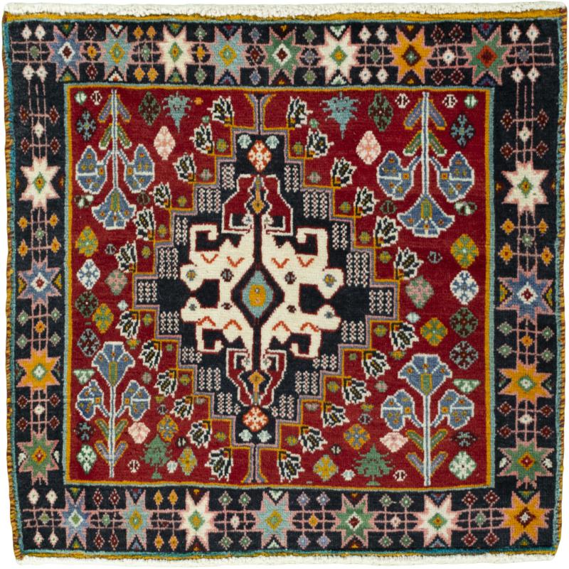 Persian Rug Shiraz 62x64 62x64, Persian Rug Knotted by hand