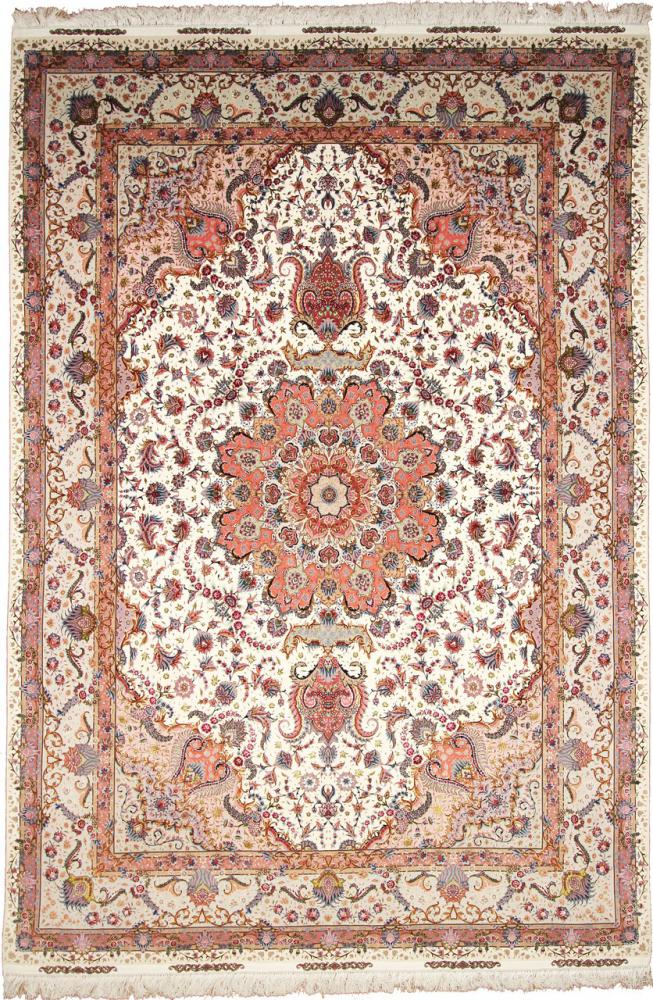 Perzsa szőnyeg Tabriz 90Raj Selyemfonal 358x247 358x247, Perzsa szőnyeg Kézzel csomózva