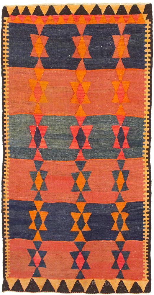 Persisk tæppe Kelim Fars 286x147 286x147, Persisk tæppe Håndvævet