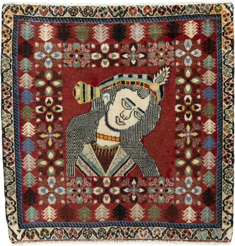 Persian Rug Shiraz 63x65 63x65, Persian Rug Knotted by hand