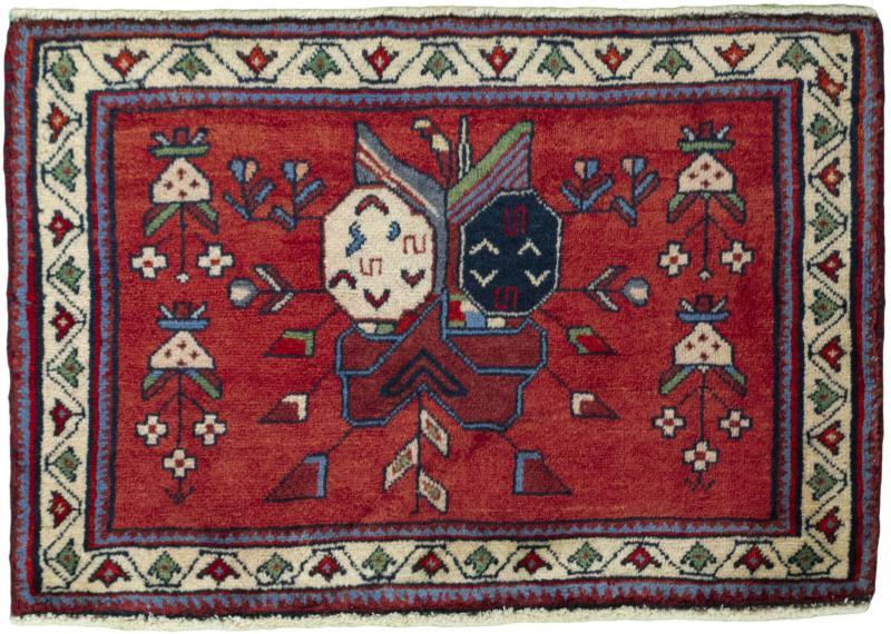 Persisk tæppe Shiraz 50x73 50x73, Persisk tæppe Knyttet i hånden