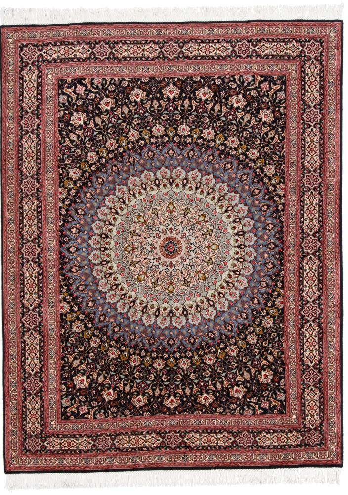 Persian Rug Tabriz 50Raj Gumbad 6'9"x5'2" 6'9"x5'2", Persian Rug Knotted by hand