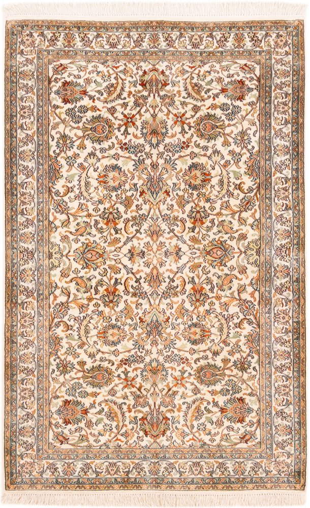 Covor indian Kashmir Mătase 155x100 155x100, Covor persan Înnodat manual