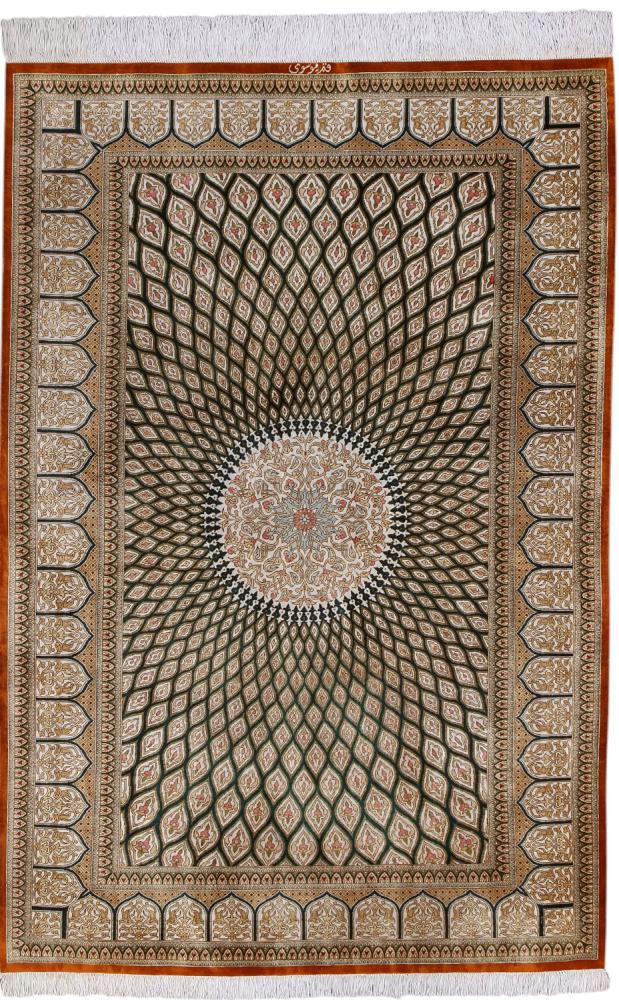 Tapis persan Ghom Soie 149x99 149x99, Tapis persan Noué à la main