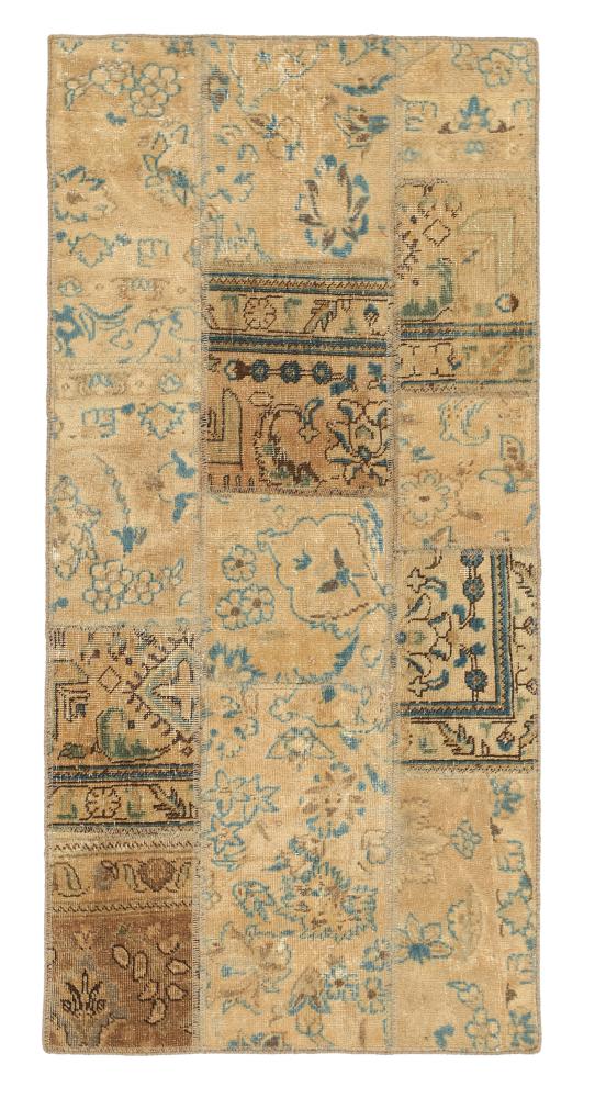 Persian Rug Patchwork 154x73 154x73, Persian Rug Knotted by hand