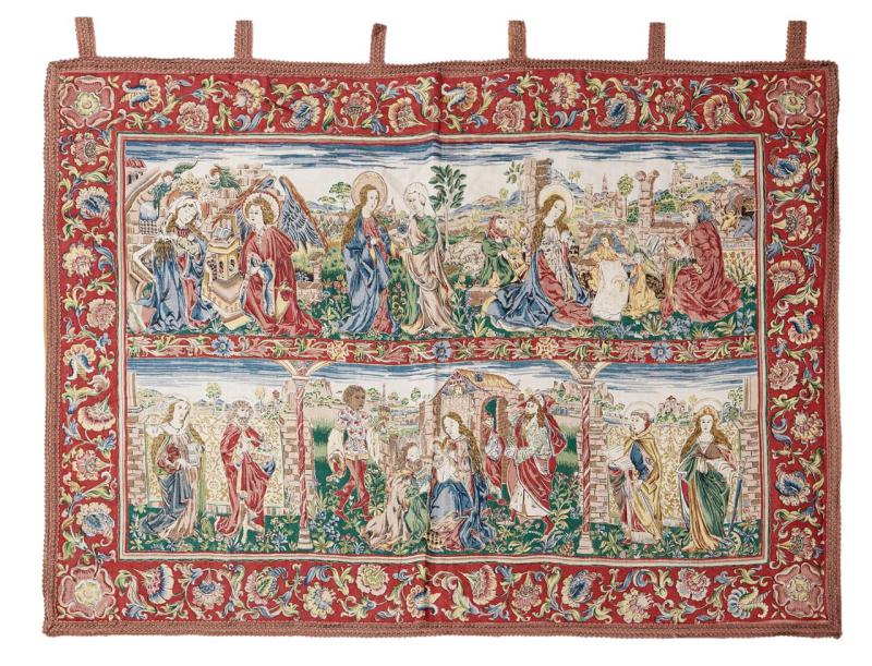 Chinese rug China Gobelin Verdure Antique 126x90 126x90, Persian Rug Knotted by hand