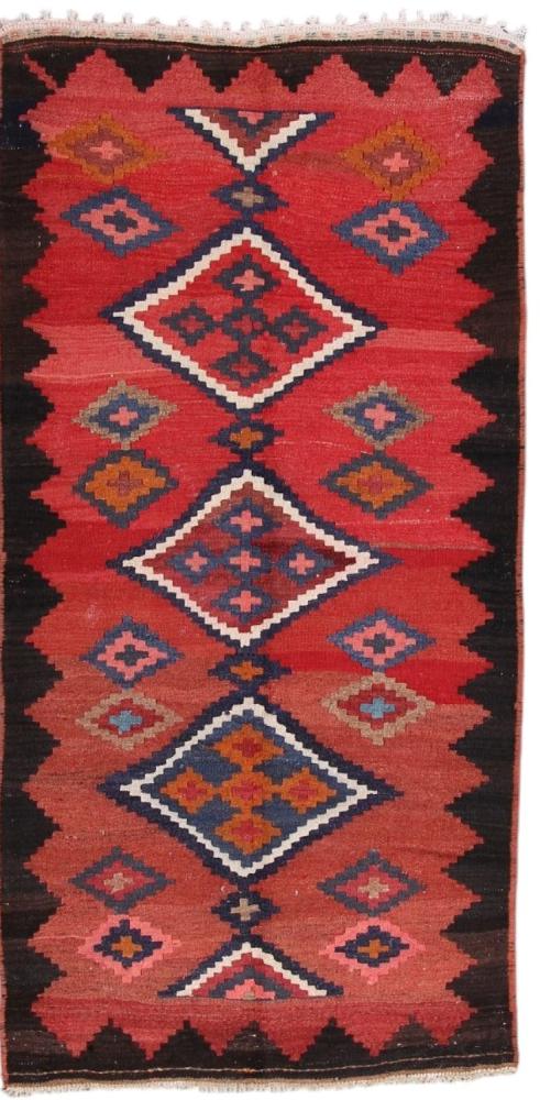 Perserteppich Kelim Fars Antik 8'9"x4'4" 8'9"x4'4", Perserteppich Handgewebt