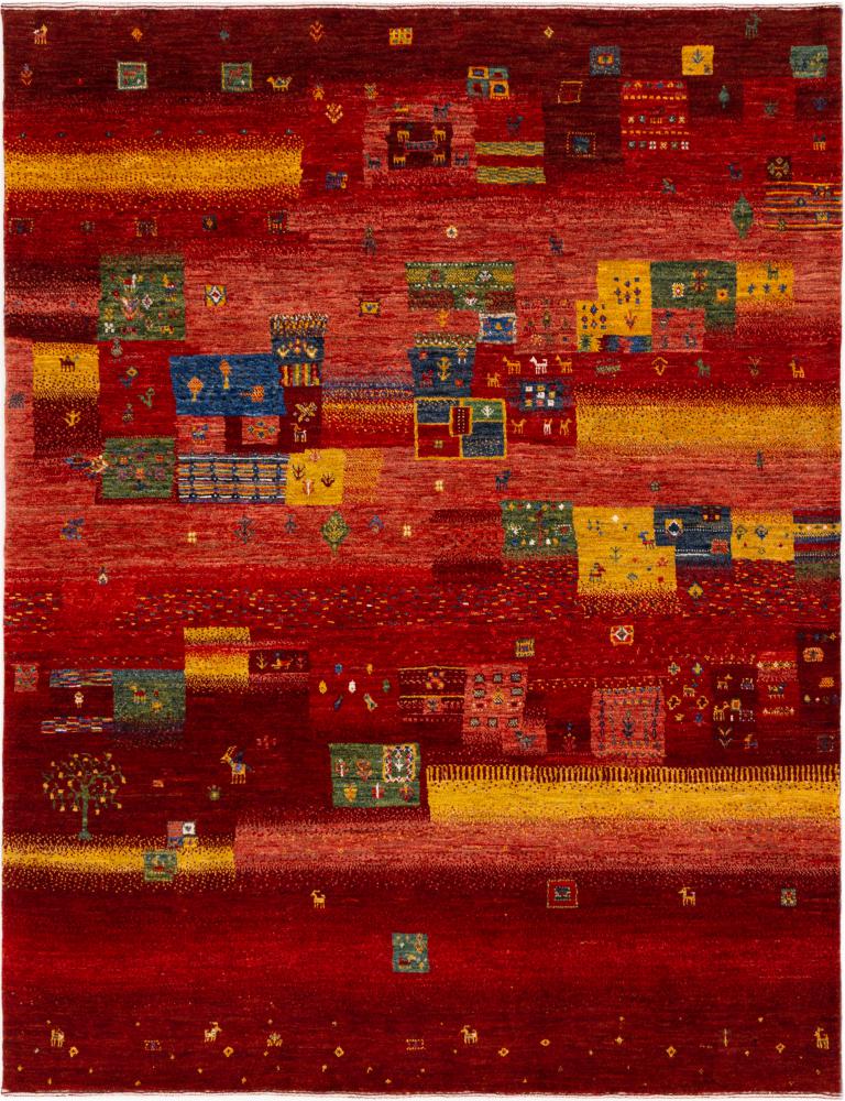 Persian Rug Persian Gabbeh Loribaft Nowbaft 6'4"x5'0" 6'4"x5'0", Persian Rug Knotted by hand