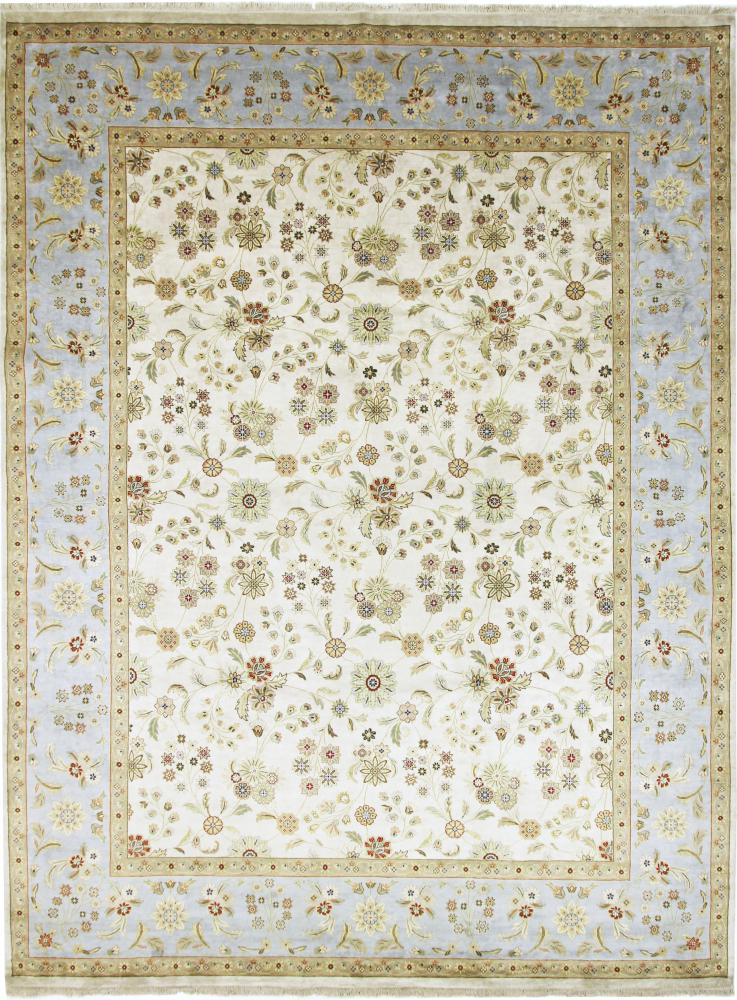 Indiaas tapijt Indo Tabriz Zijde 362x279 362x279, Perzisch tapijt Handgeknoopte