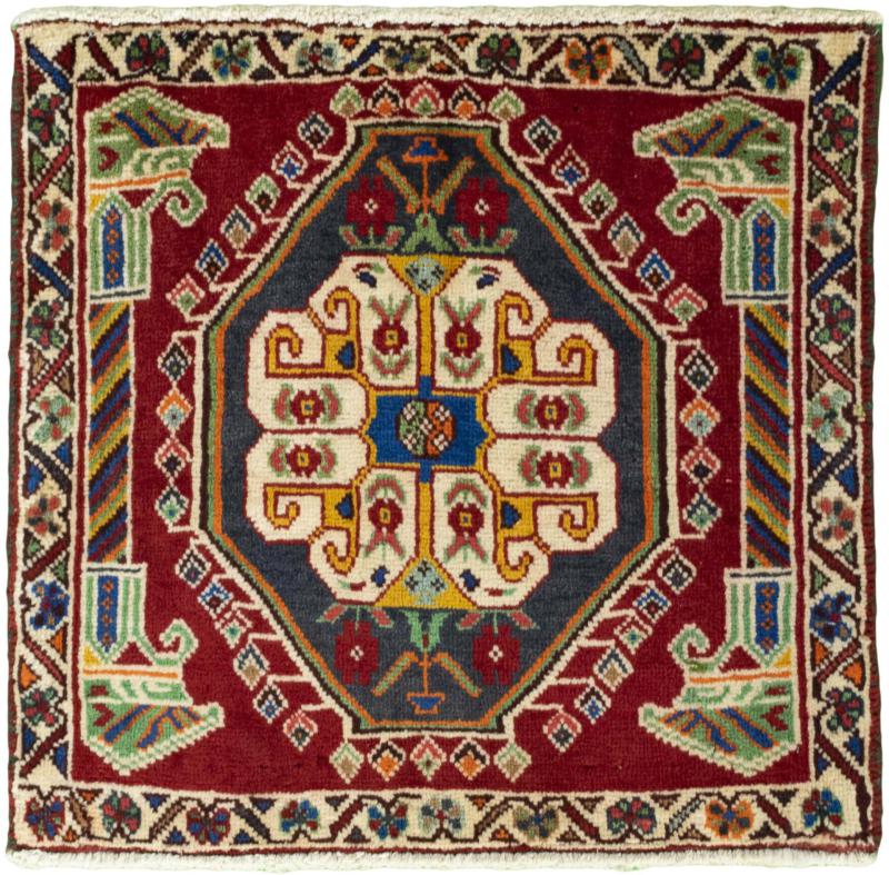 Tapis persan Shiraz 60x64 60x64, Tapis persan Noué à la main