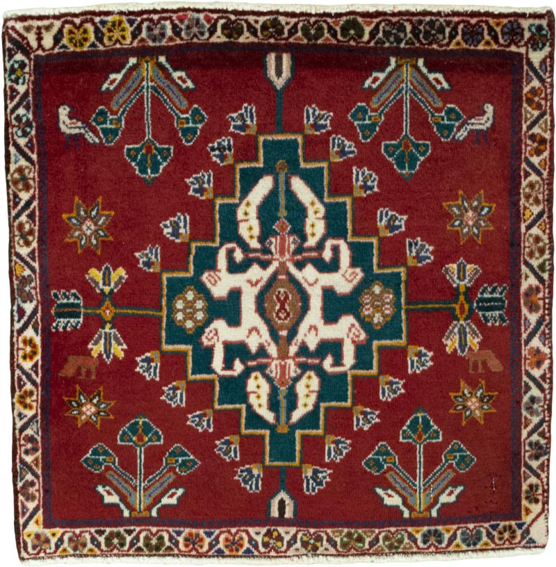 Perzisch tapijt Shiraz 55x57 55x57, Perzisch tapijt Handgeknoopte