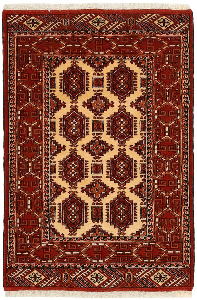 Persialainen matto Turkaman 131x85 131x85, Persialainen matto Solmittu käsin