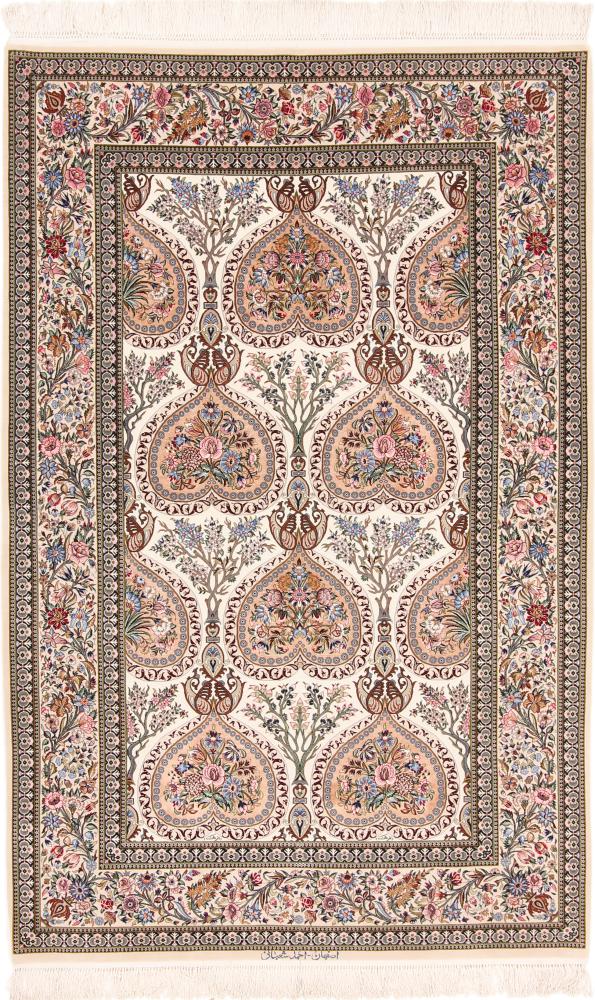 Persian Rug Isfahan Silk Warp 221x143 221x143, Persian Rug Knotted by hand