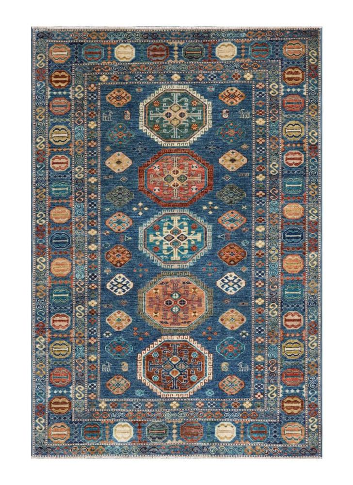 Afghaans tapijt Kazak Ghazni 219x151 219x151, Perzisch tapijt Handgeknoopte