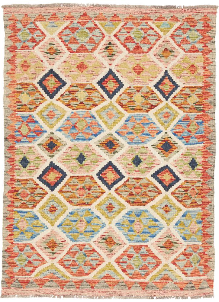 Afghanischer Teppich Kelim Afghan 4'5"x3'3" 4'5"x3'3", Perserteppich Handgewebt