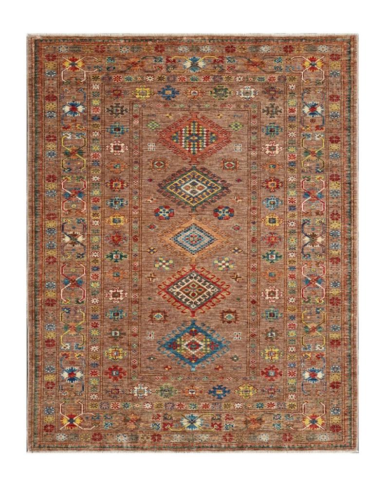 Afghan rug Kazak Ghazni 200x151 200x151, Persian Rug Knotted by hand