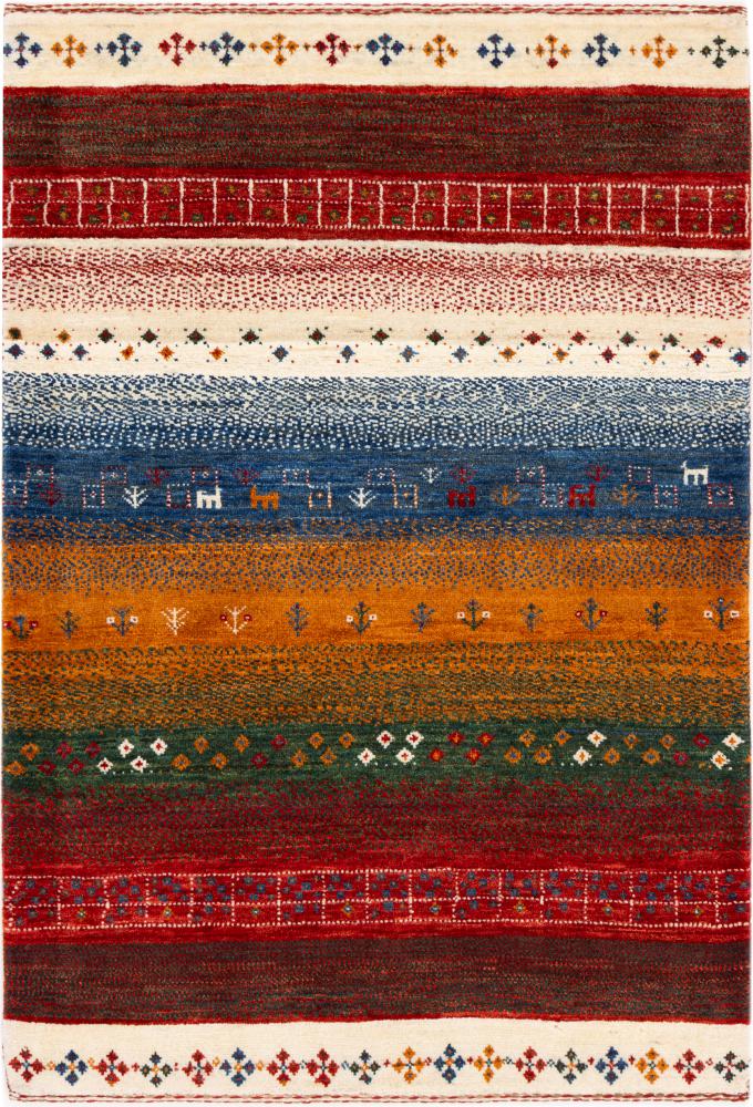 Persisk teppe Perser Gabbeh Loribaft Essence 123x85 123x85, Persisk teppe Håndknyttet