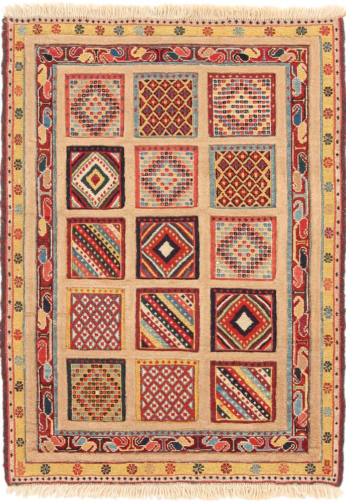Tapete persa Kilim Soozani Nimbaft 3'3"x2'5" 3'3"x2'5", Tapete persa Tecido à mão