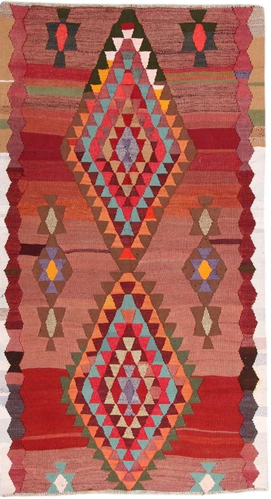 Persisk tæppe Kelim Fars Antikke 259x146 259x146, Persisk tæppe Håndvævet