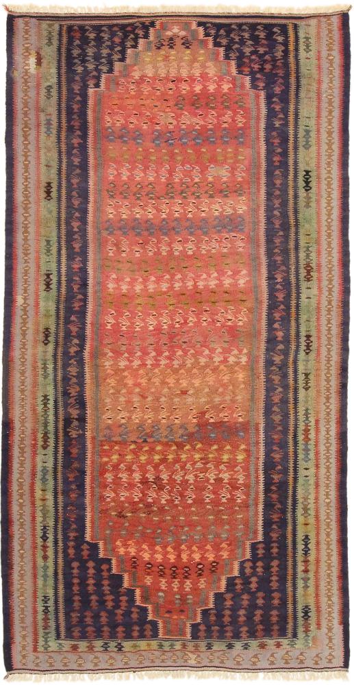 Persisk tæppe Kelim Fars 220x116 220x116, Persisk tæppe Håndvævet