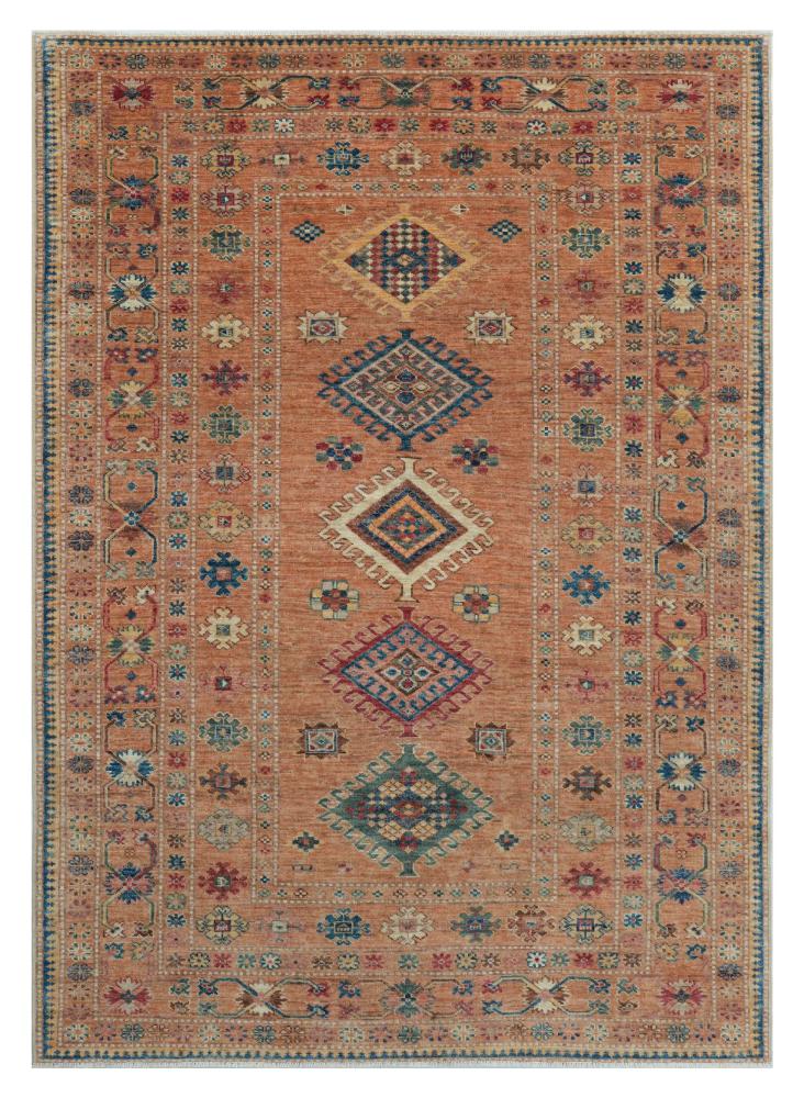Tapis pakistanais Kazak 209x150 209x150, Tapis persan Noué à la main