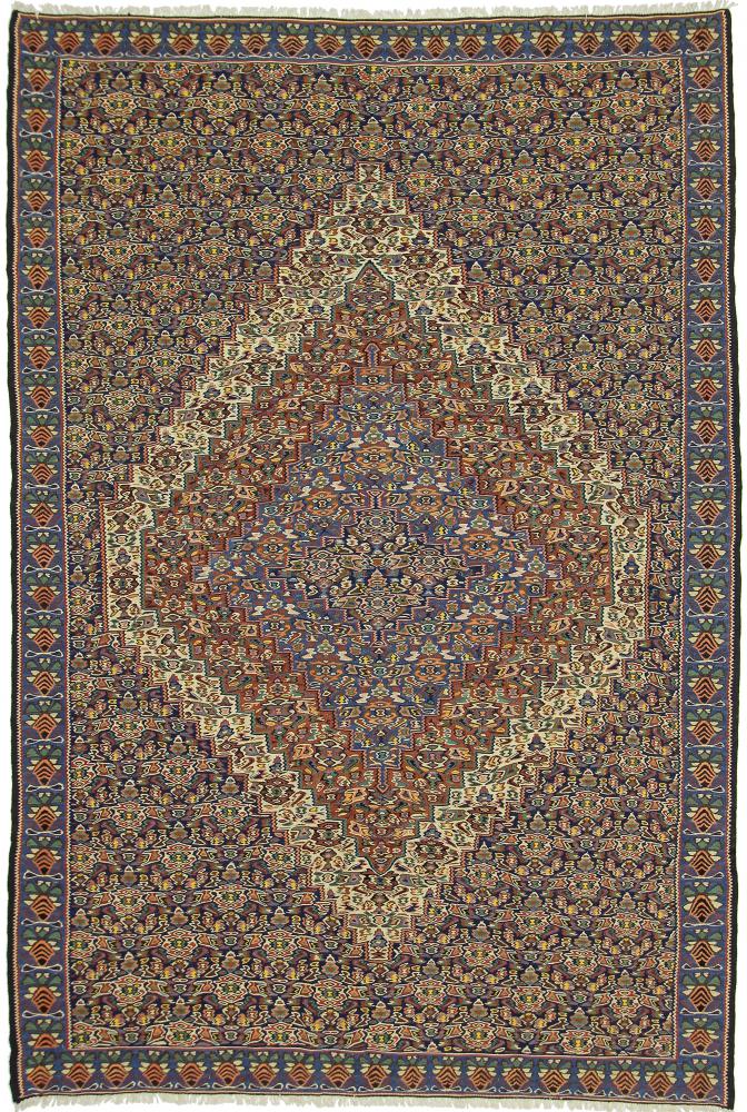 Tapete persa Kilim Senneh 286x195 286x195, Tapete persa Atado à mão