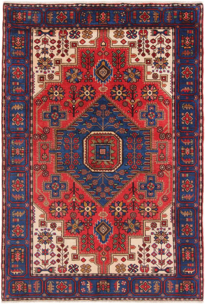 Persian Rug Nahavand 7'0"x4'9" 7'0"x4'9", Persian Rug Knotted by hand