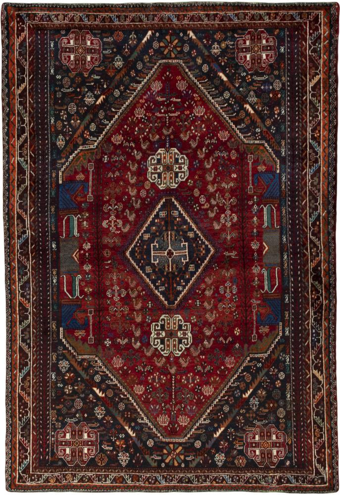 Persian Rug Shiraz 8'5"x5'9" 8'5"x5'9", Persian Rug Knotted by hand