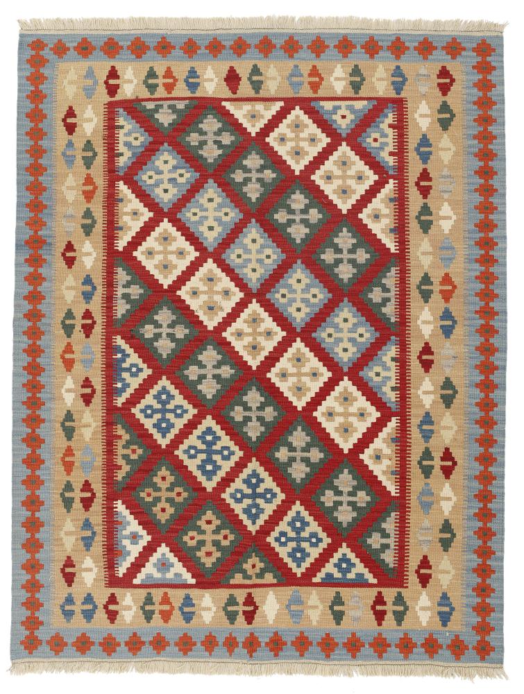 Tapete persa Kilim Fars 200x155 200x155, Tapete persa Tecido à mão