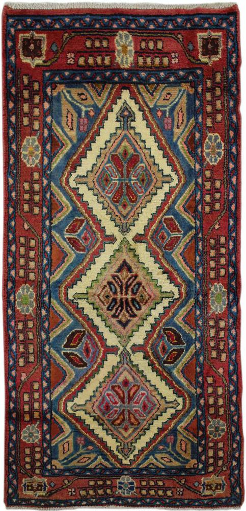 Tapis persan Hamadan 147x74 147x74, Tapis persan Noué à la main