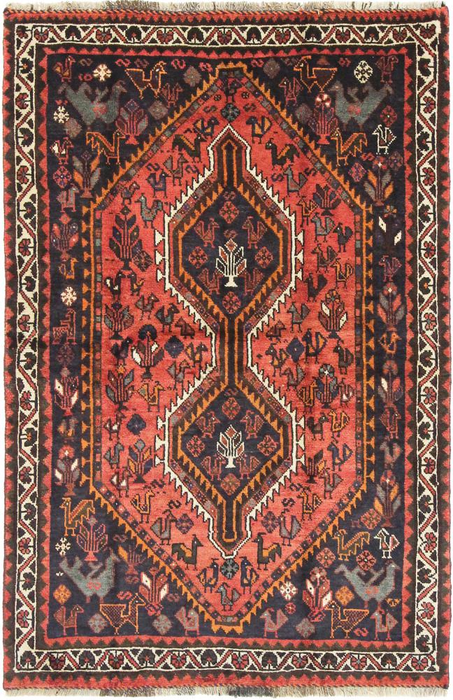 Tapete persa Ghashghai 194x127 194x127, Tapete persa Atado à mão