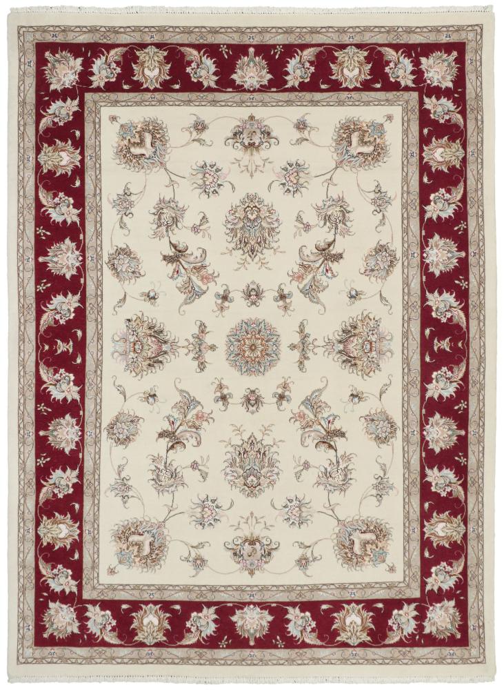 Persian Rug Tabriz 50Raj Silk Warp 6'10"x5'1" 6'10"x5'1", Persian Rug Knotted by hand