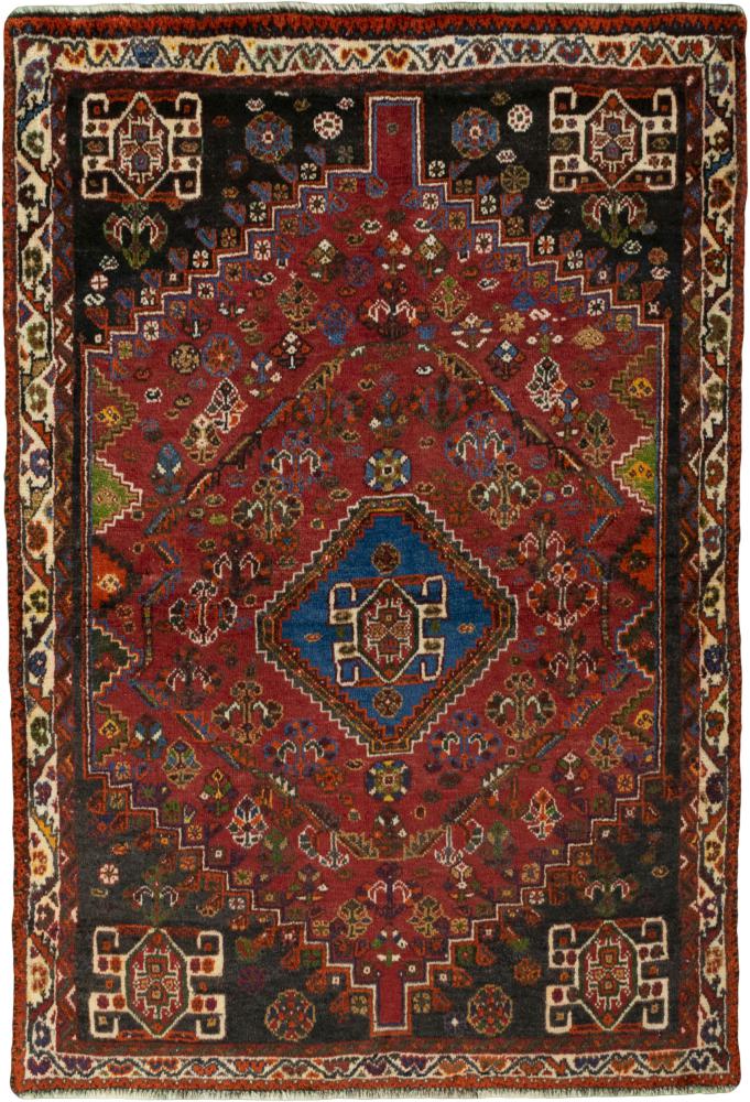 Tapis persan Shiraz 155x107 155x107, Tapis persan Noué à la main