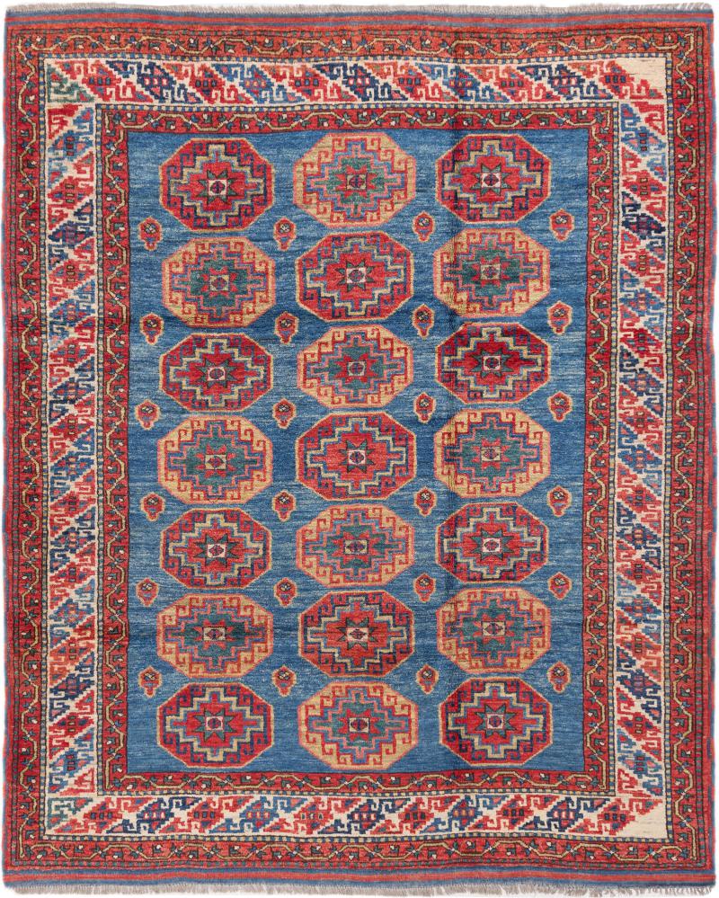 Afghan rug Super Kazak 220x185 220x185, Persian Rug Knotted by hand