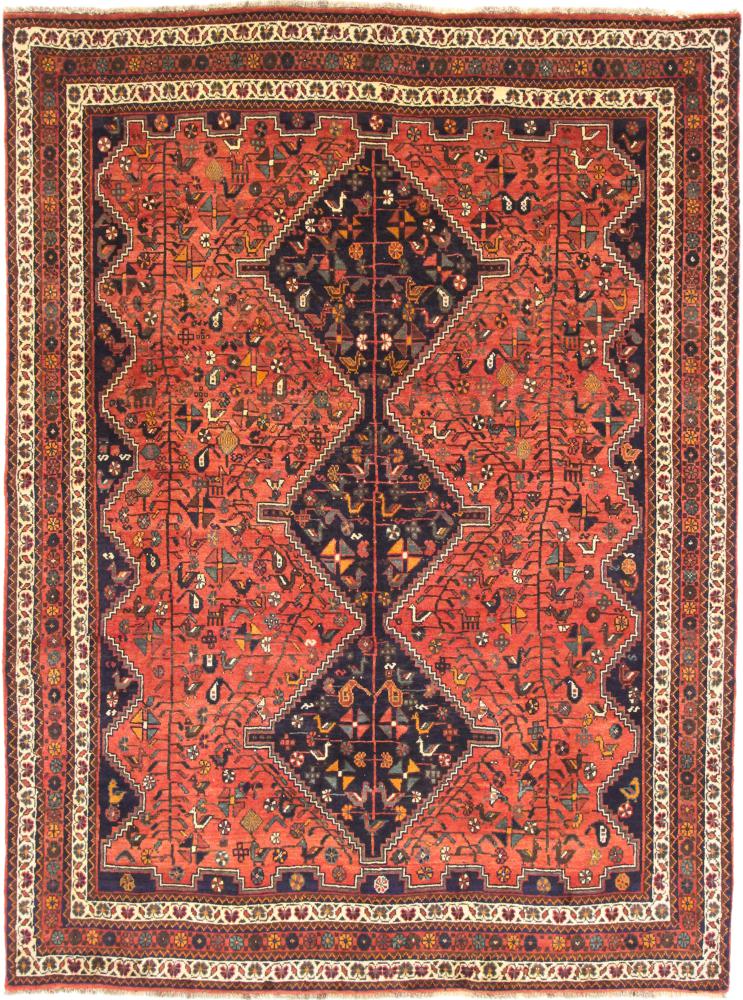 Tapete persa Shiraz 283x190 283x190, Tapete persa Atado à mão