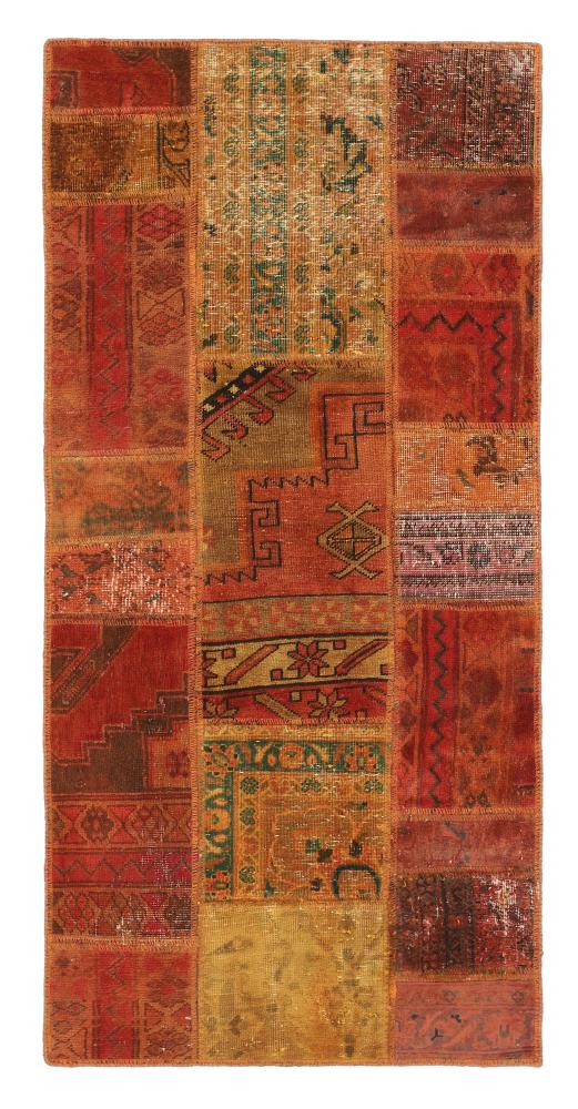 Persian Rug Patchwork 155x73 155x73, Persian Rug Knotted by hand
