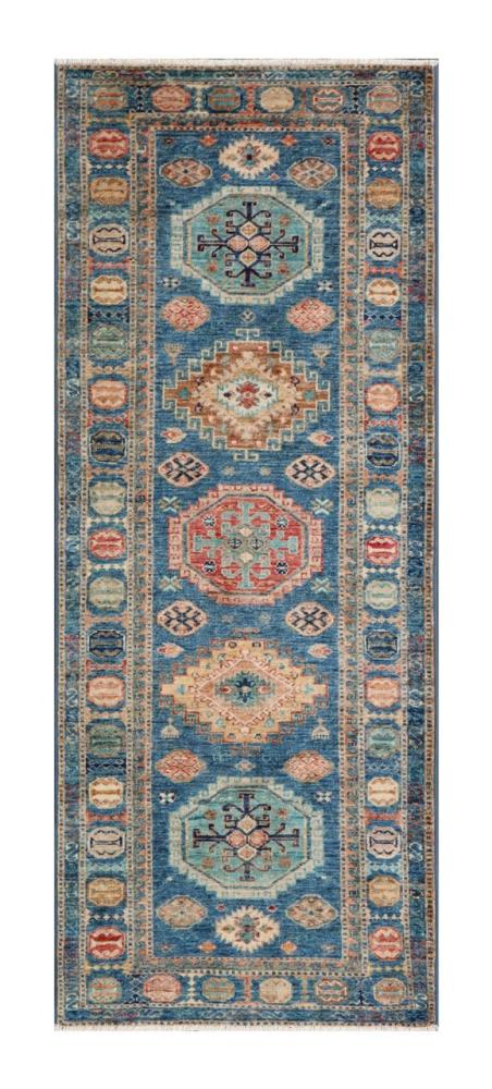 Afghan rug Kazak Ghazni 202x80 202x80, Persian Rug Knotted by hand