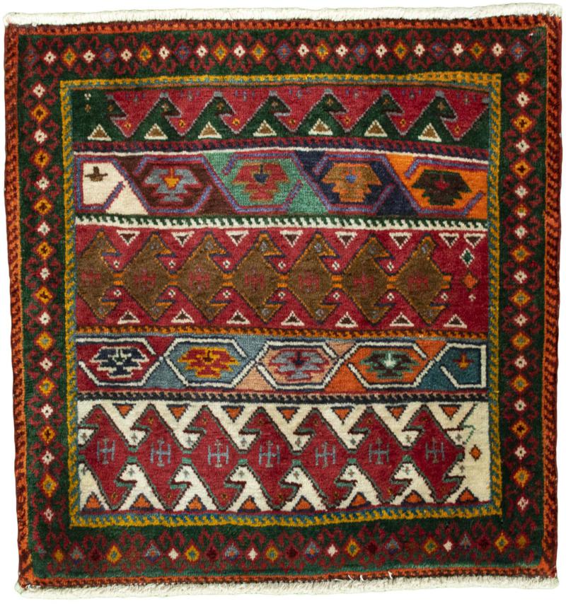 Tapis persan Shiraz 66x63 66x63, Tapis persan Noué à la main
