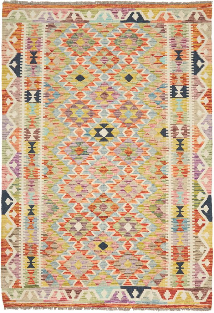 Tapete afegão Kilim Afegão 174x119 174x119, Tapete persa Tecido à mão