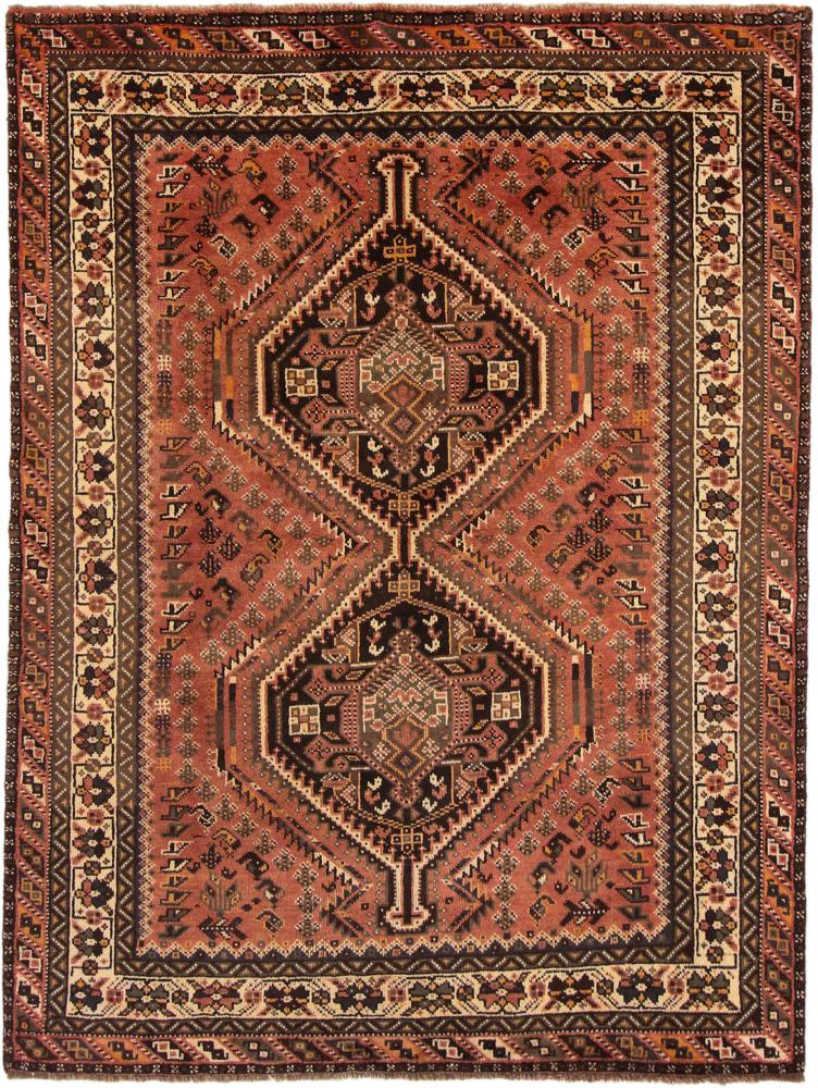 Persisk tæppe Shiraz 217x164 217x164, Persisk tæppe Knyttet i hånden