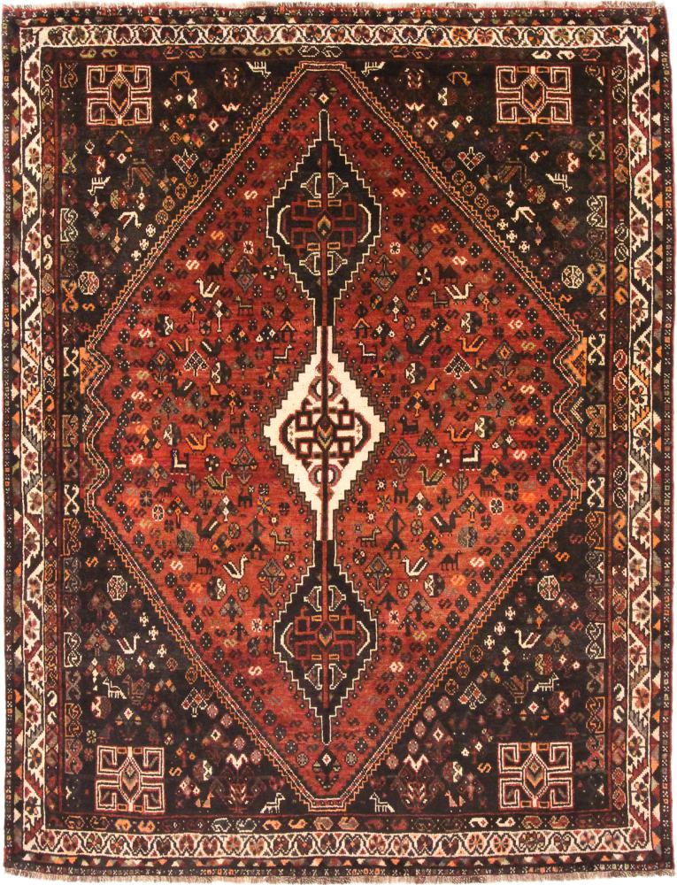 Persisk tæppe Shiraz 252x189 252x189, Persisk tæppe Knyttet i hånden