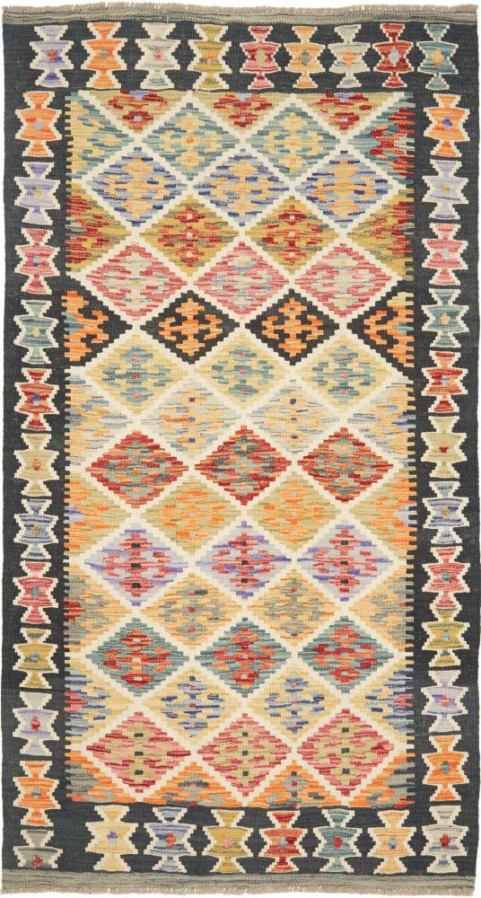 Tapete afegão Kilim Afegão 194x108 194x108, Tapete persa Tecido à mão