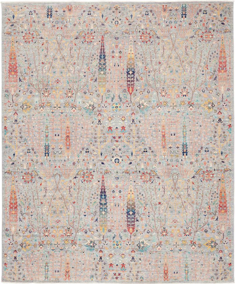 Pakistani rug Design Arijana 9'7"x7'11" 9'7"x7'11", Persian Rug Knotted by hand