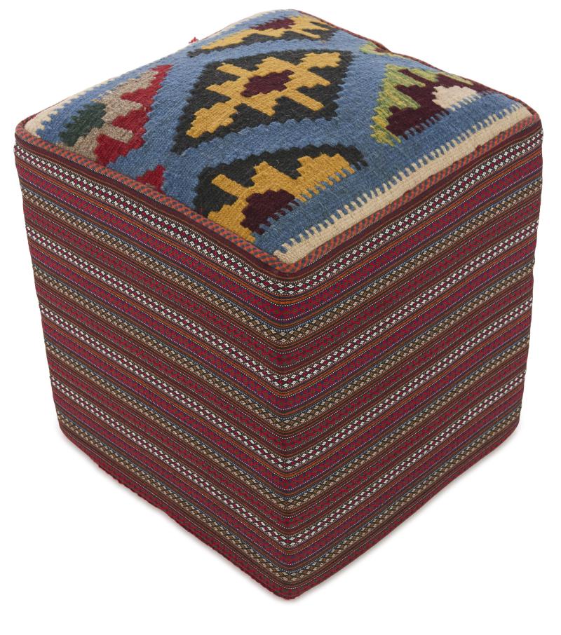 Persian Rug Pouf 49x51 49x51, Persian Rug Knotted by hand