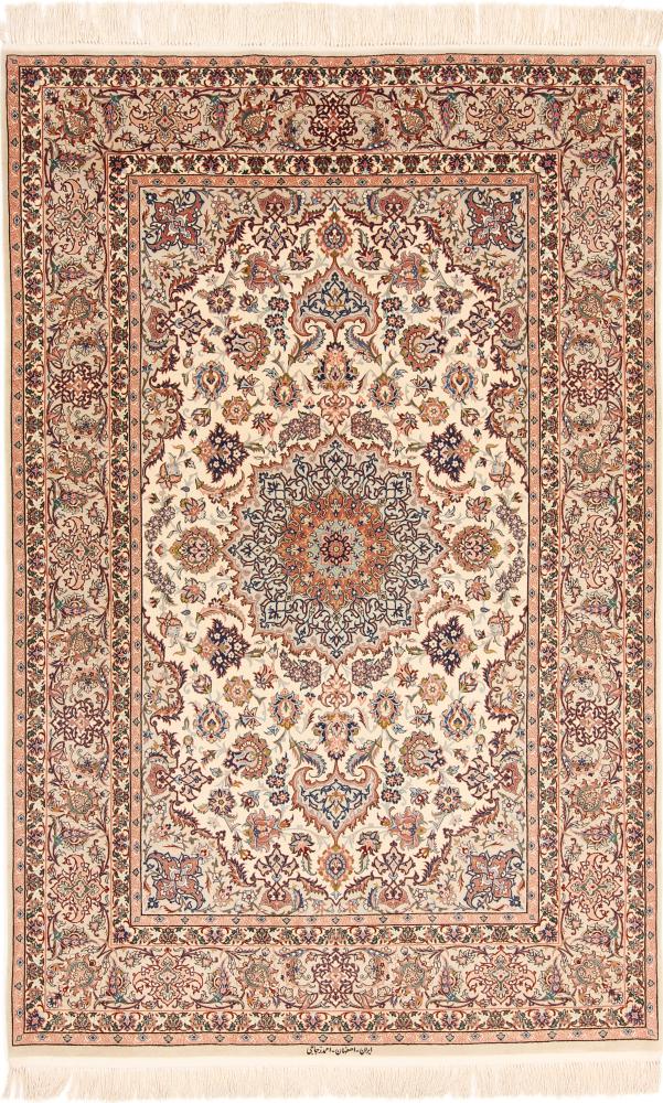 Tapete persa Isfahan Fio de Seda 234x151 234x151, Tapete persa Atado à mão