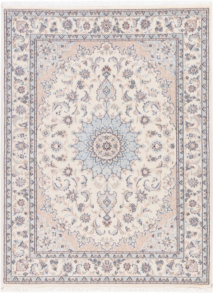 Tapis persan Naïn 9La 202x159 202x159, Tapis persan Noué à la main